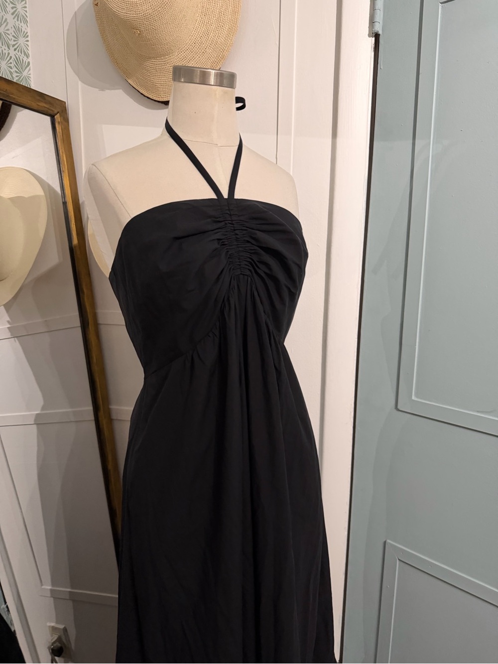 Club Monaco Halter Long Black Dress Large - Picture 4 of 8